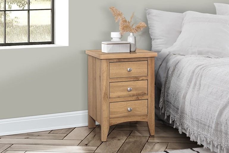 Hampstead 3 Drawer Bedside