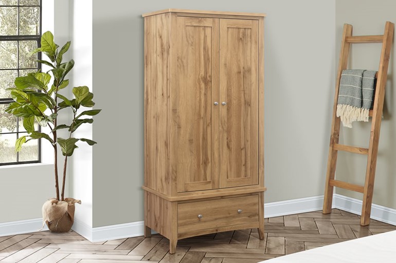 Hampstead 2 Door 1 Drawer Wardrobe