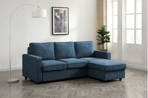Myles Corner Sofa Bed - Blue 