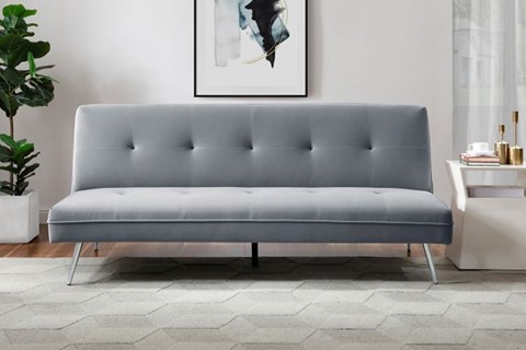 Juno Grey Velvet Sofa Bed