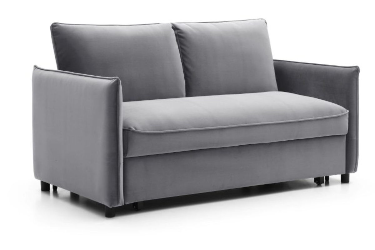 View Blaire Grey Velvet Fabric 2 Seater Sofa Bed information