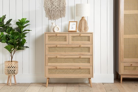 Croxley 5 Drawer Chest - Oak 