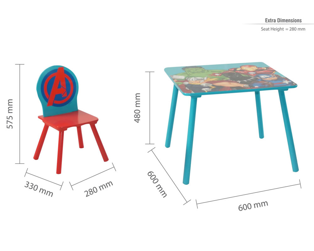 Marvel table and chair set deals