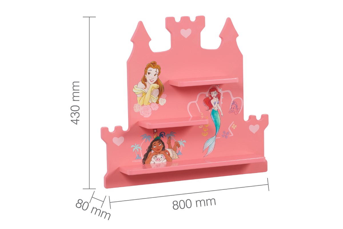Disney Princess Childrens Wall Hanging Storage Shelf