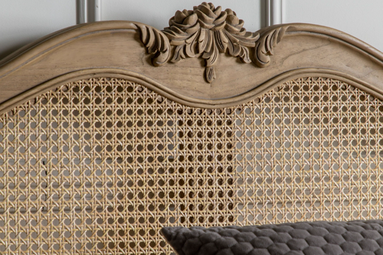 Ivy Rattan Wooden Bed Frame