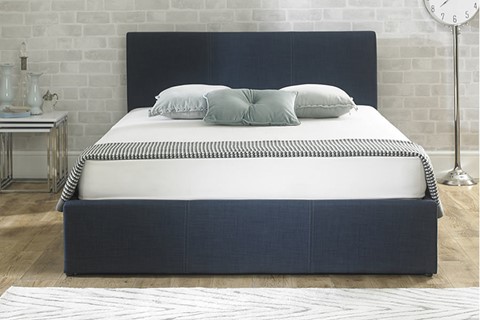 Stirling Fabric Ottoman - 4'6'' Double Blue