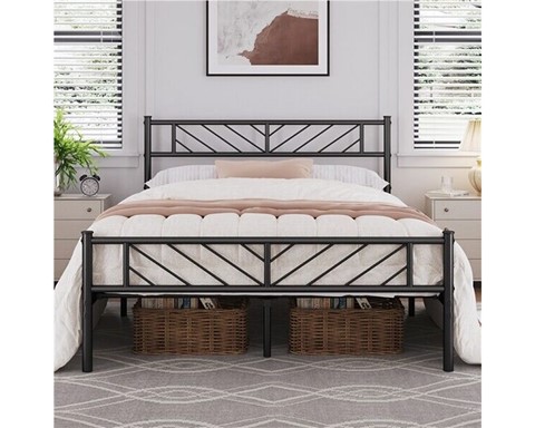 Liberty Metal Bed Frame - 3'0'' Standard Single Black 