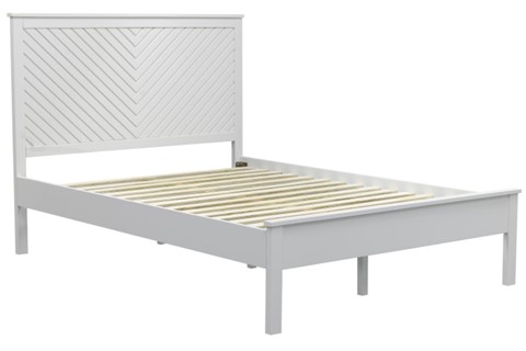 Painted Chevron Shaker Bed Frame - 4'6'' Double 