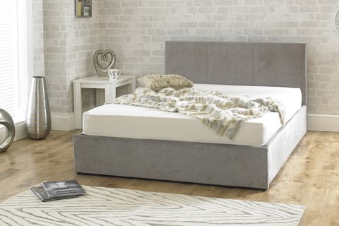 Stirling Fabric Ottoman - 6'0'' Superking Stone