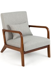 Grey Rufous Accent Lounge Chair