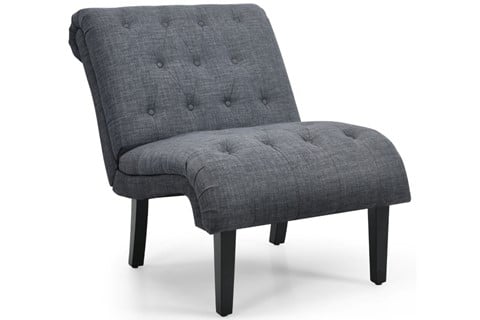 Dark Grey Brianna Linen Accent Chair
