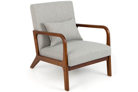 Grey Rufous Accent Lounge Chair