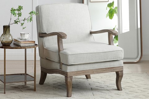 Cream Linen Colwell Armchair