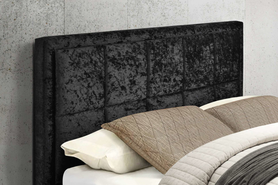 Hannover steel crushed velvet ottoman bed discount
