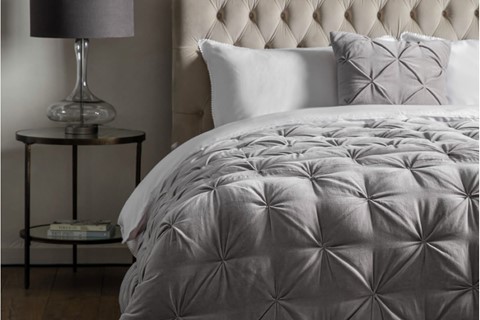 Opulent Velvet Bedspread - Neutral 