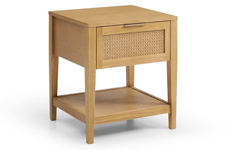 Ezra 1 Drawer Rattan Bedside Table