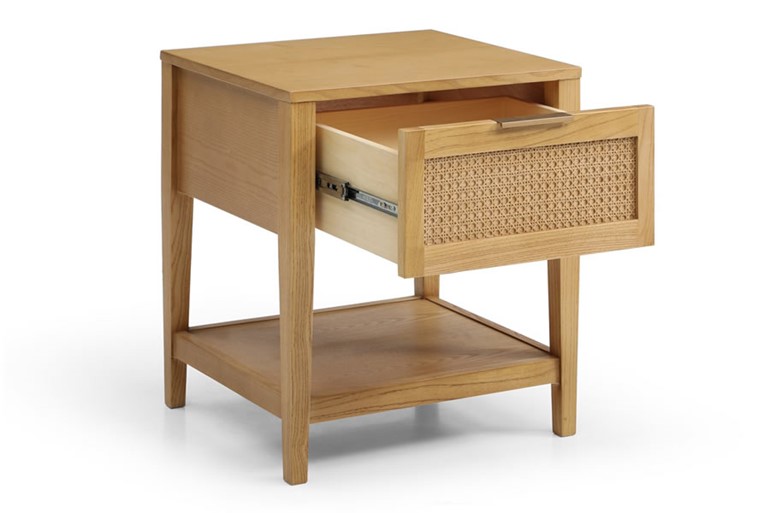 Ezra 1 Drawer Rattan Bedside Table