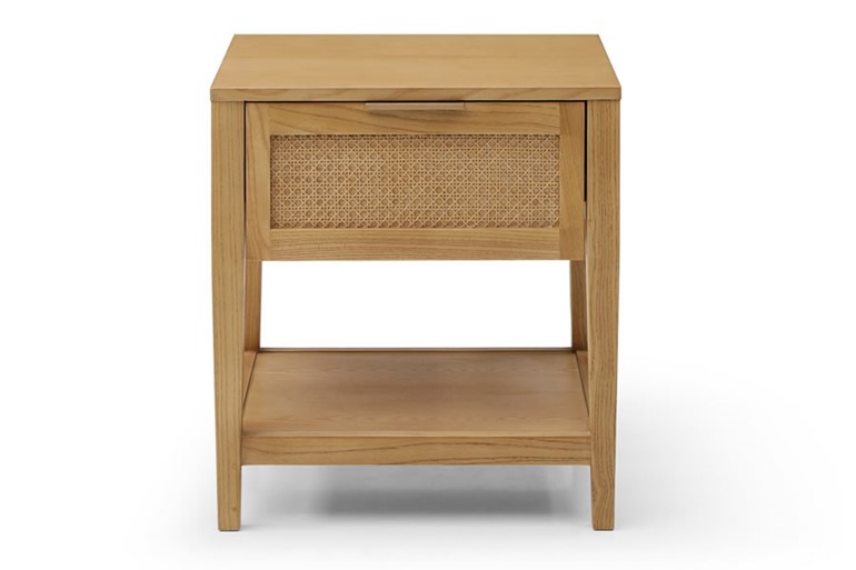 Ezra 1 Drawer Rattan Bedside Table