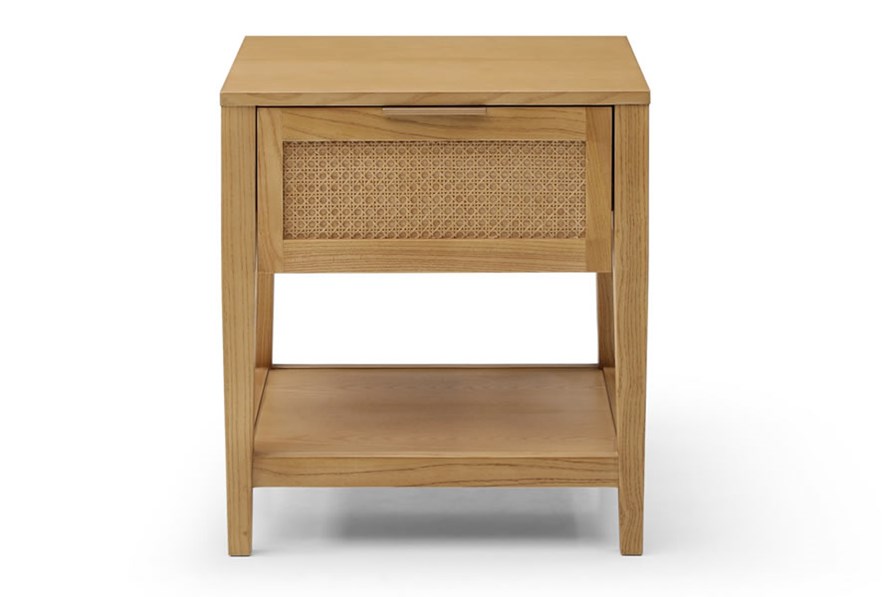 Ezra 1 Drawer Rattan Bedside Table