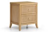 Ezra 2 Drawer Rattan Bedside Table