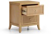 Ezra 2 Drawer Rattan Bedside Table