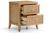 Ezra 2 Drawer Rattan Bedside Table
