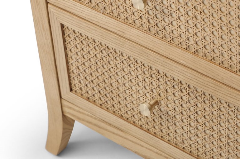 Ezra 2 Drawer Rattan Bedside Table