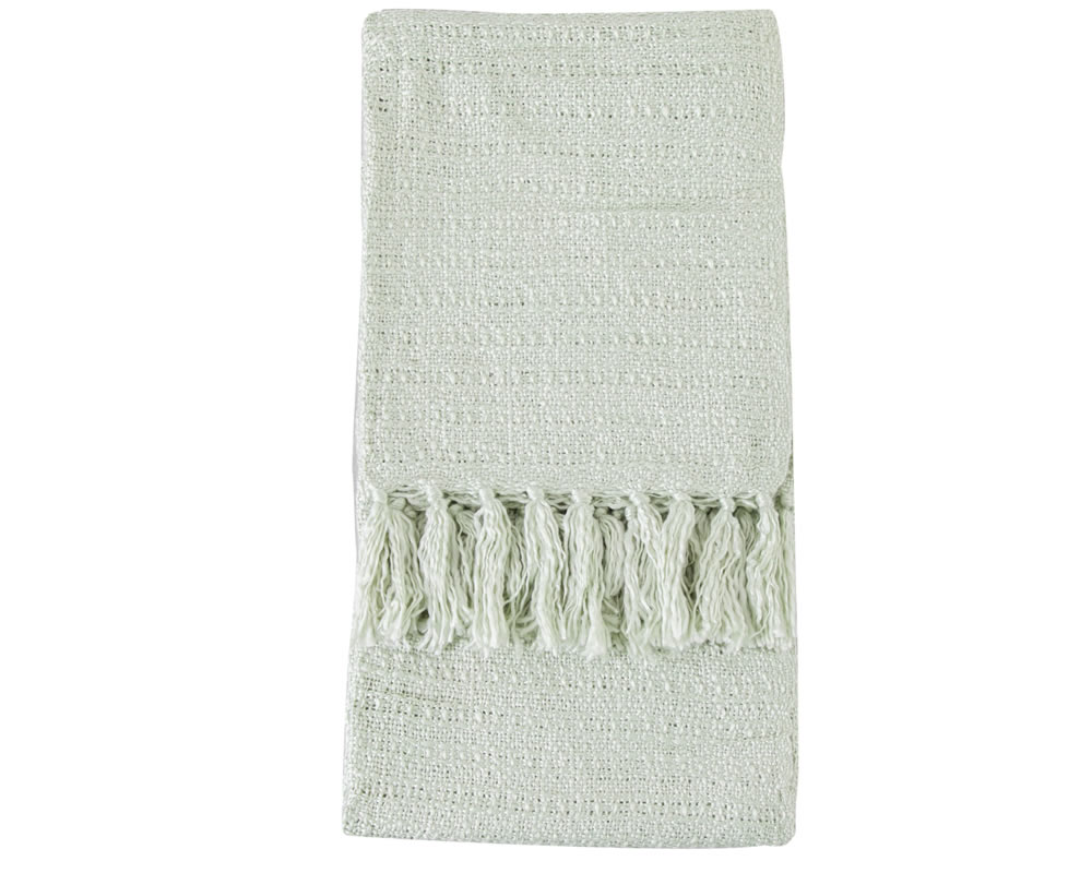View Green Acrylic Textured Knitted Throw 1300mm x 1700mm Ideal For Bed Or Sofa As A Throw Cosy Soft Touch Fabric information