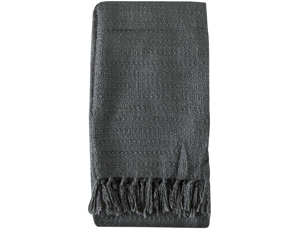 View Grey Acrylic Textured Knitted Throw 1300mm x 1700mm Ideal For Bed Or Sofa As A Throw Cosy Soft Touch Fabric information