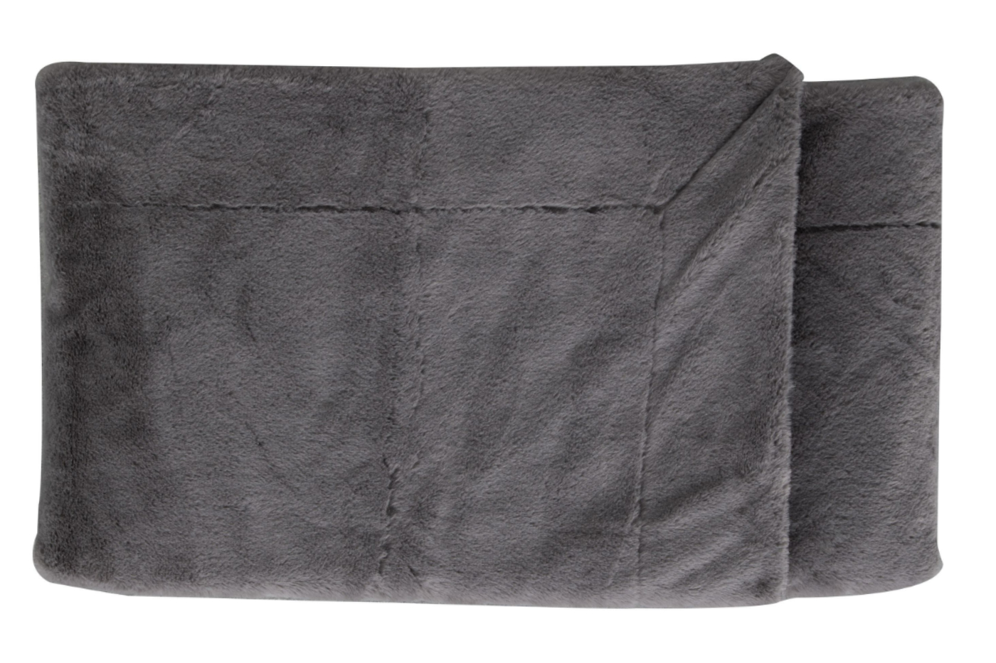 View MidGrey Soft Touch Cosy Rolled Flannel Fleece Throw 1800 x 1400mm Ideal For Beds Or Sofas Stitched Piped Edging Adds Texture And Warmth information