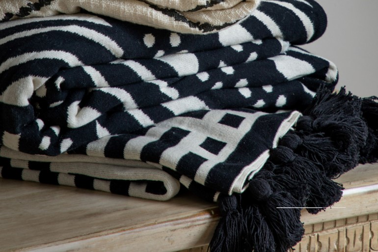 Houndslow Knitted Sherpa Throw