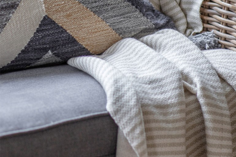 Retreat Striped Tassel Throw