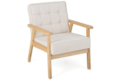 Maya Beige Accent Lounge Chair