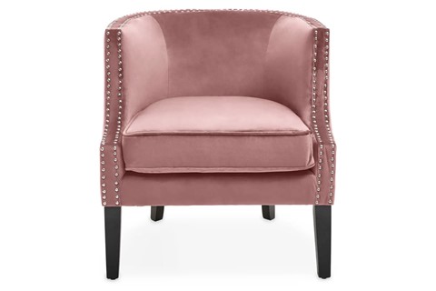 Larissa Pink Velvet Studded Chair