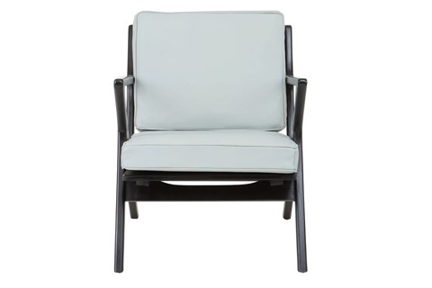 Kendari Grey Leather Armchair