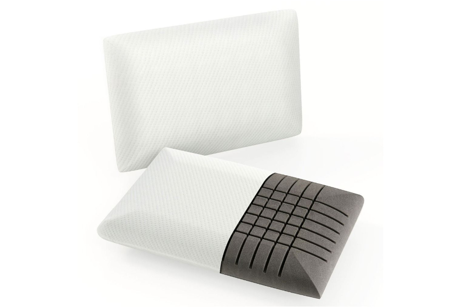 View Soft Bamboo Memory Foam Pillow 2Pack Innovative 3D Cutting Technology Suits All Sleepers Removable Washable Fabric Pillowcase Easy Clean information