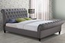 Castello Fabric Sleigh Bed Frame, Upholstered Double Bed Frame