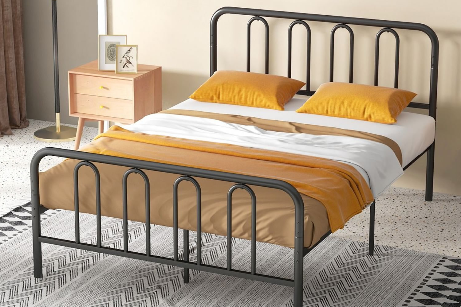 Metal twin bed frame discount