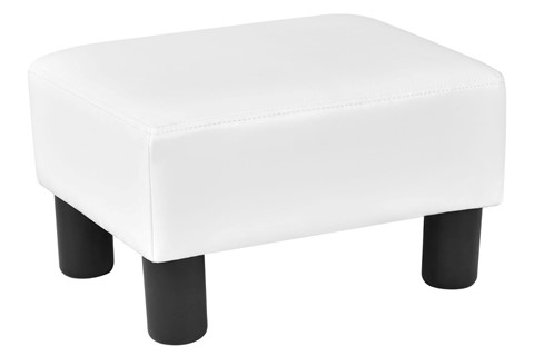 Belle White Footstool