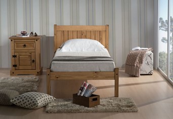 Rio Wooden Bed - 3'0'' Single Waxed Pine