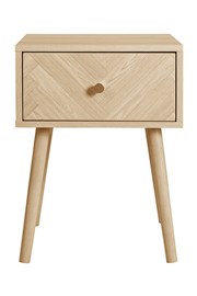 Herringford Oak 1 Drawer Bedside
