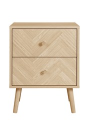 Herringford Oak 2 Drawer Bedside