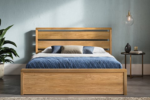 Modena Solid Oak Ottoman - 5'0'' Kingsize 