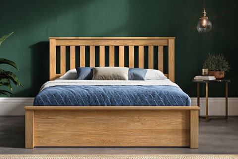 Monaco Solid Oak Ottoman - 5'0'' Kingsize 