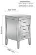 Valencia 3 Drawer Bedside