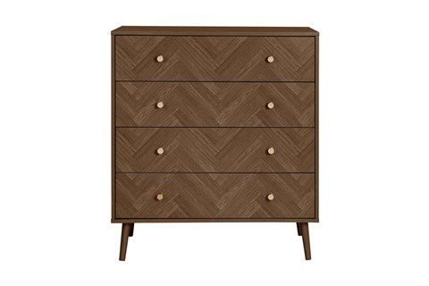 Herringford Walnut 4 Drawer Chest