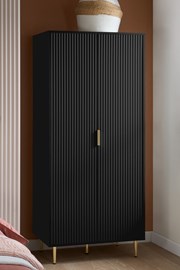 Zara Black 2 Door Wardrobe