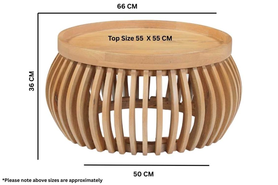 Austin Solid Wood Low Coffee Table