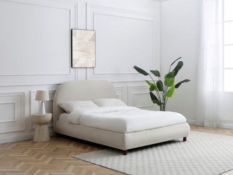 Nora 5'0'' King Natural Fabric Bed