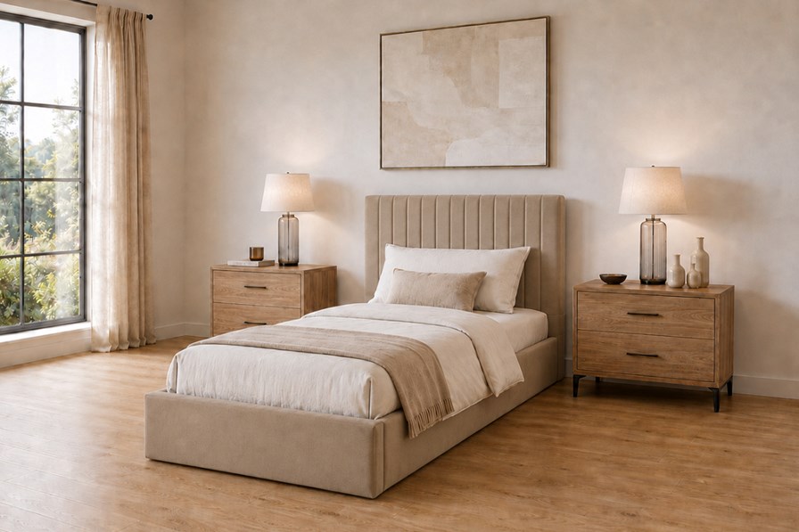 Bremen Fabric Ottoman Bed Frame